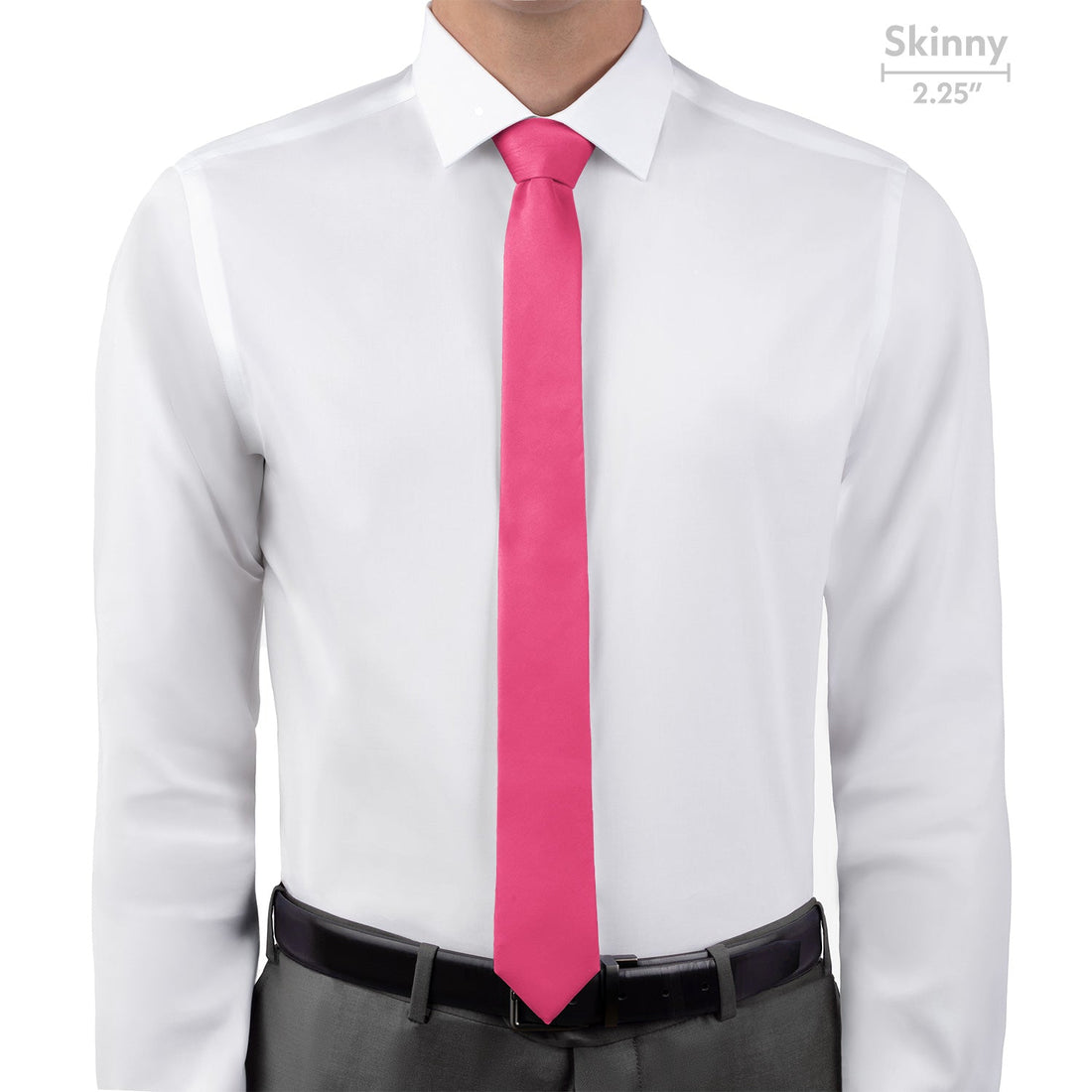 Solid KT Pink Necktie - Skinny - Knotty Tie Co.
