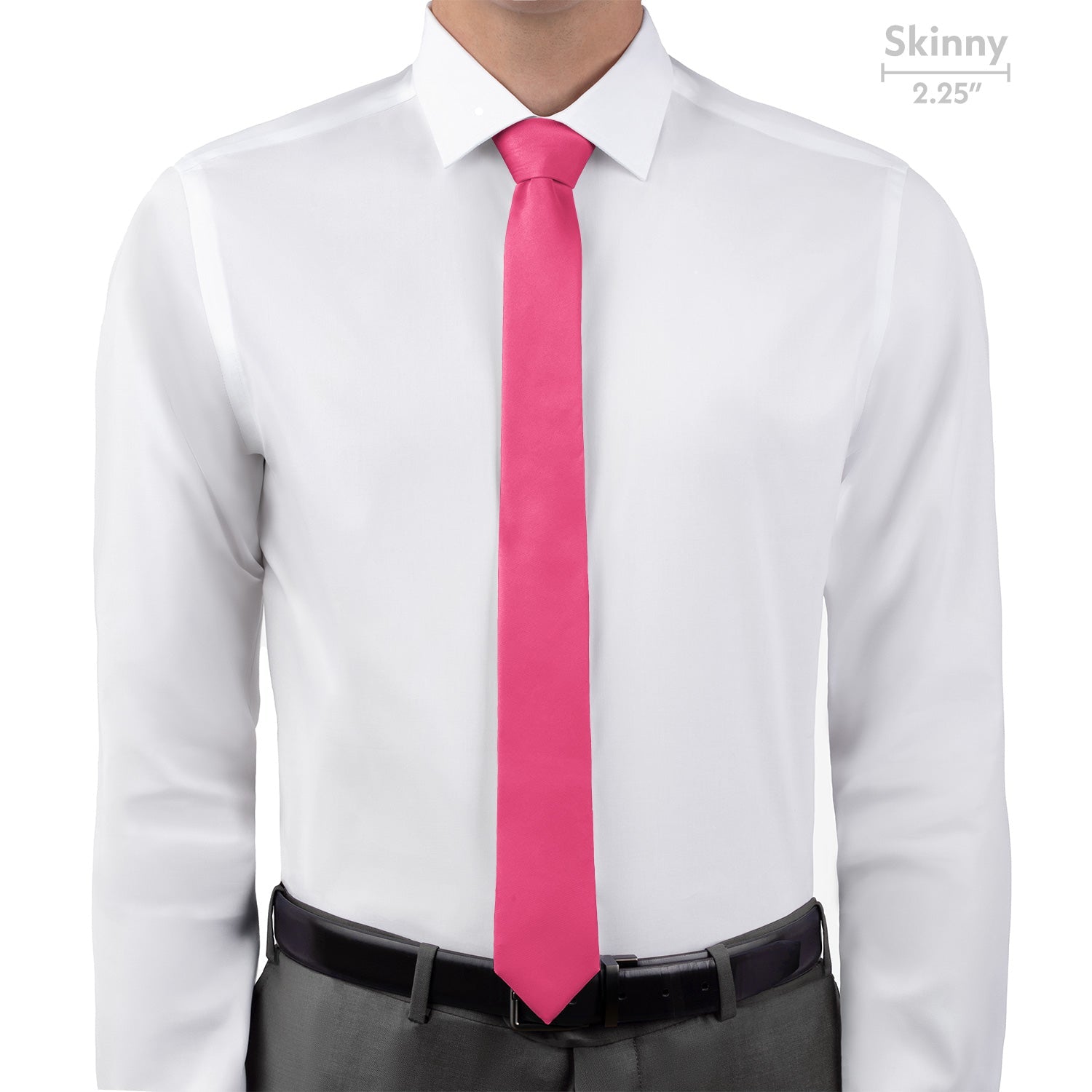 Solid KT Pink Necktie - Skinny - Knotty Tie Co.