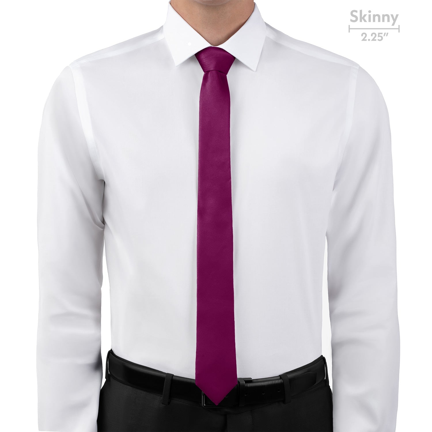 Solid KT Plum Necktie - Skinny - Knotty Tie Co.