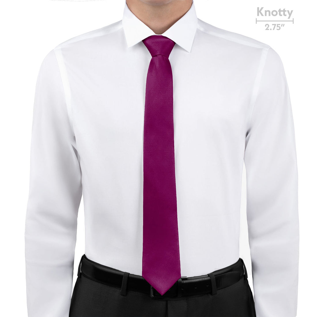 Solid KT Plum Necktie - Knotty - Knotty Tie Co.