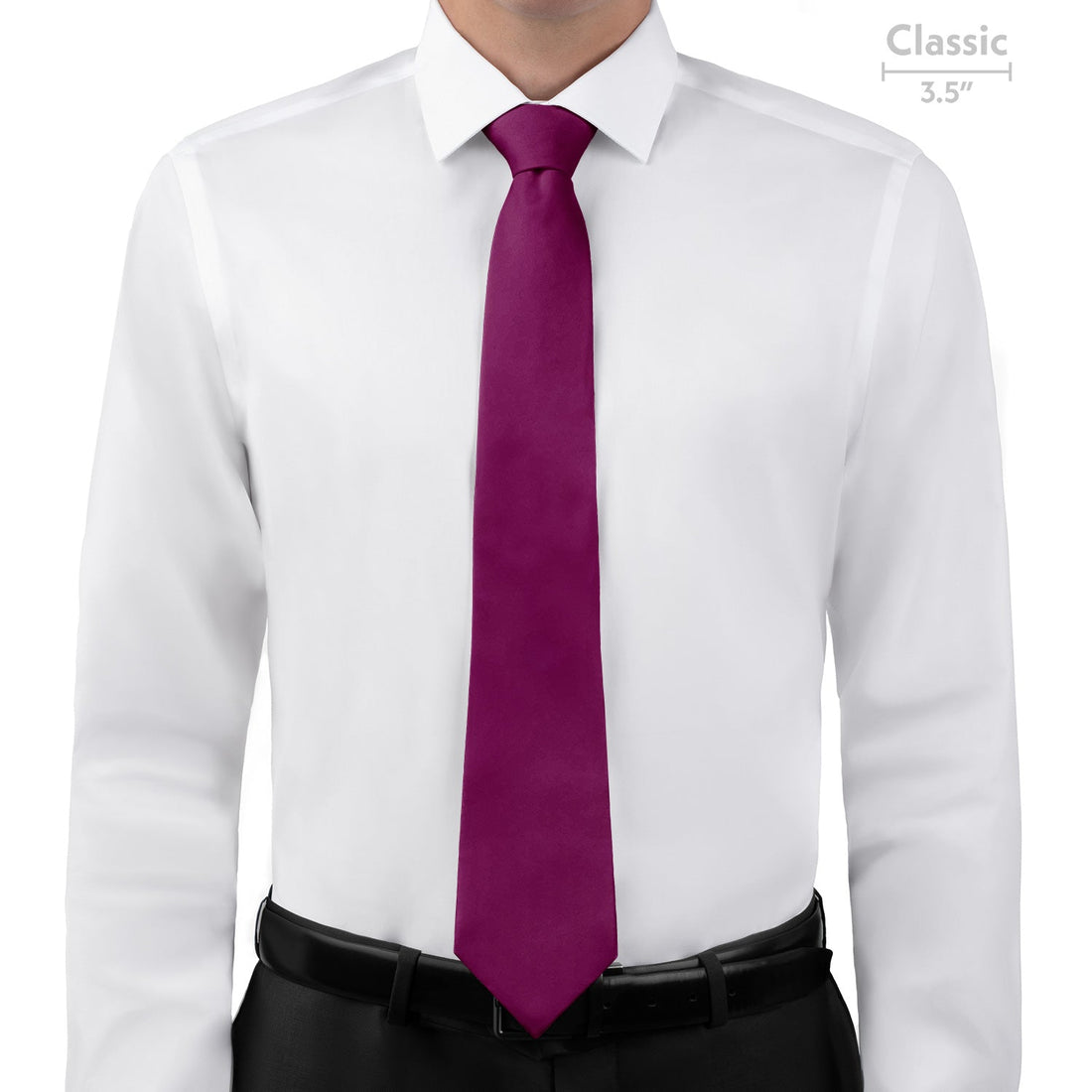 Solid KT Plum Necktie - Classic - Knotty Tie Co.