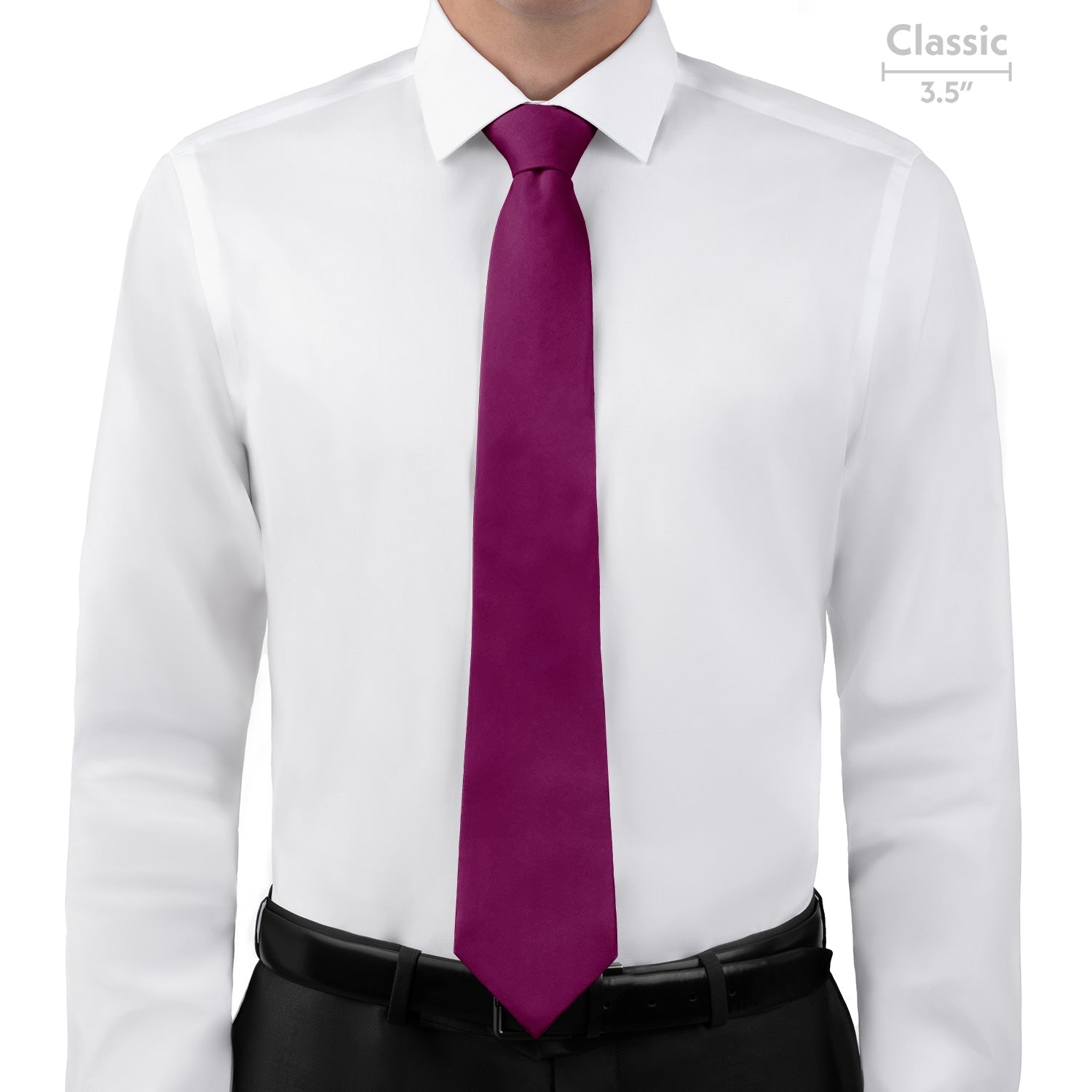 Solid KT Plum Necktie - Classic - Knotty Tie Co.