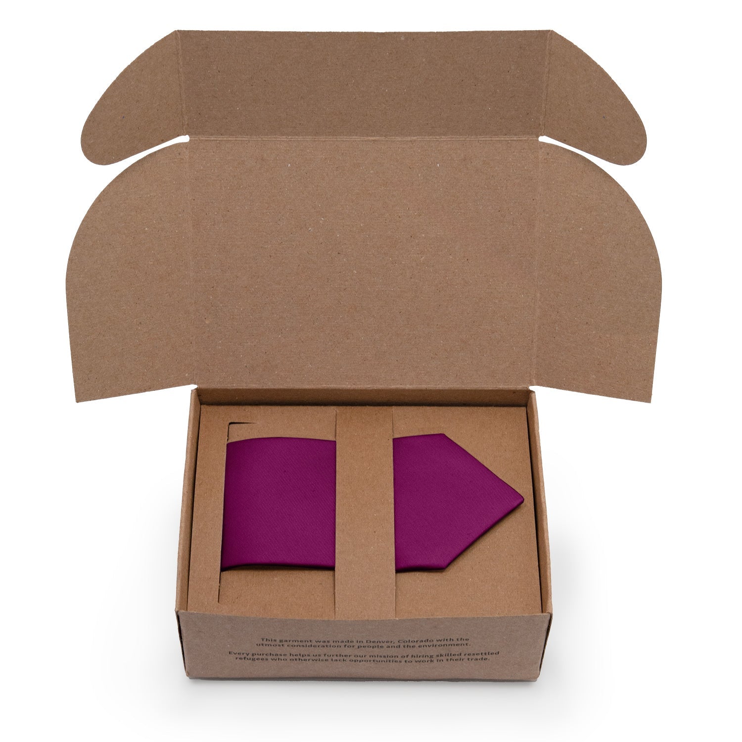 Solid KT Plum Necktie - Packaging - Knotty Tie Co.