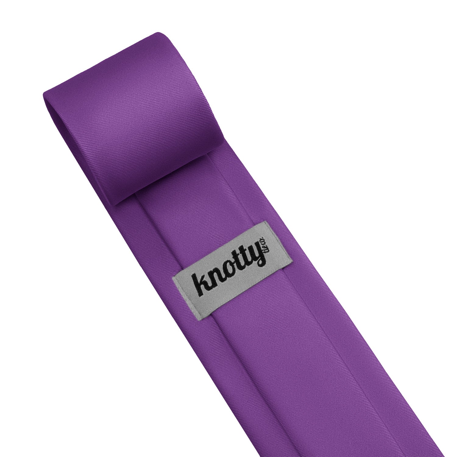 Solid KT Purple Necktie - Tag - Knotty Tie Co.