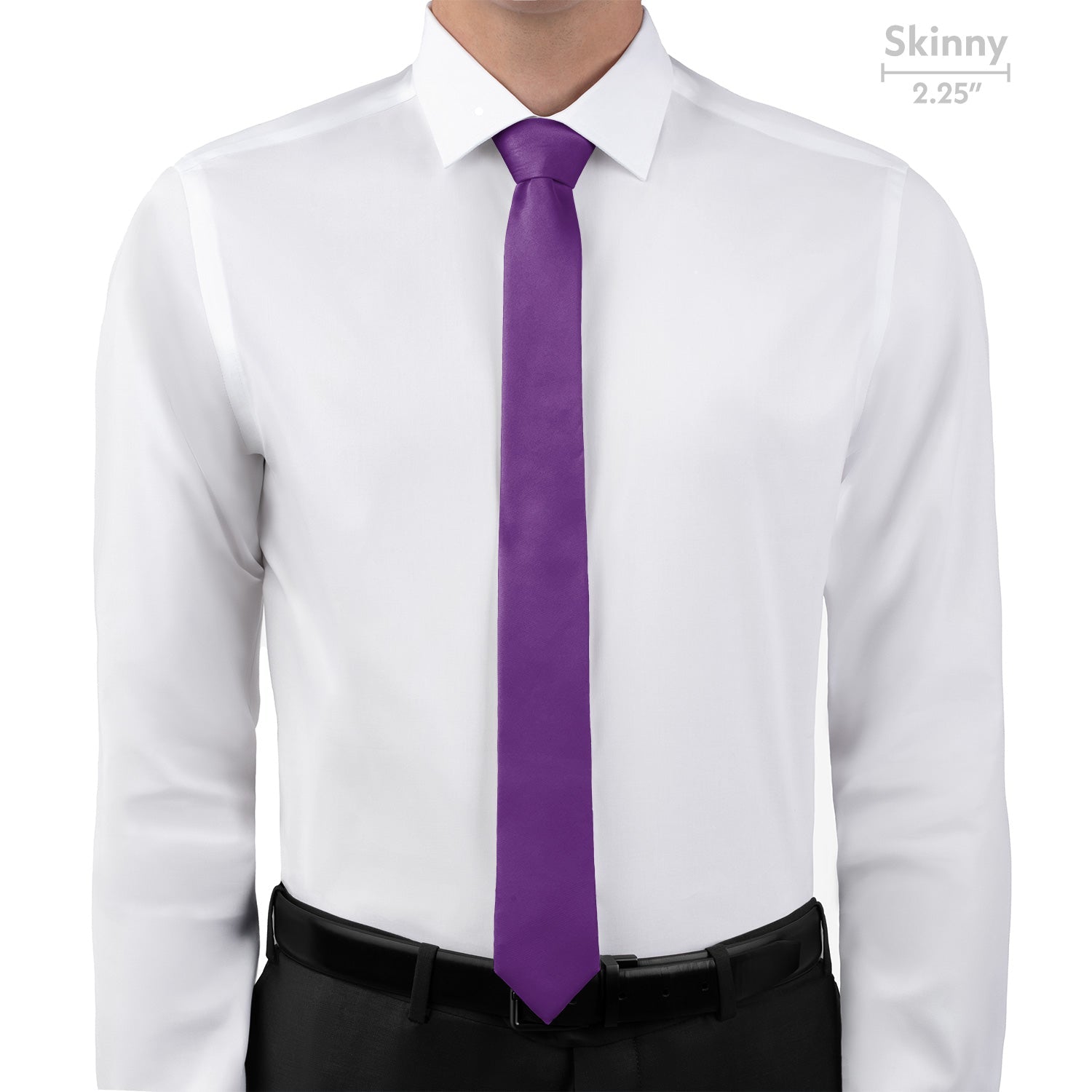 Solid KT Purple Necktie - Skinny - Knotty Tie Co.