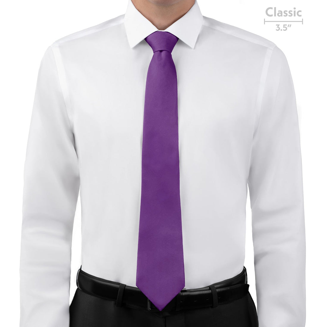 Solid KT Purple Necktie - Classic - Knotty Tie Co.