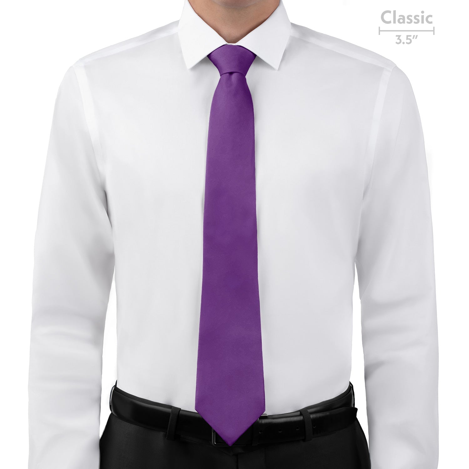 Solid KT Purple Necktie - Classic - Knotty Tie Co.