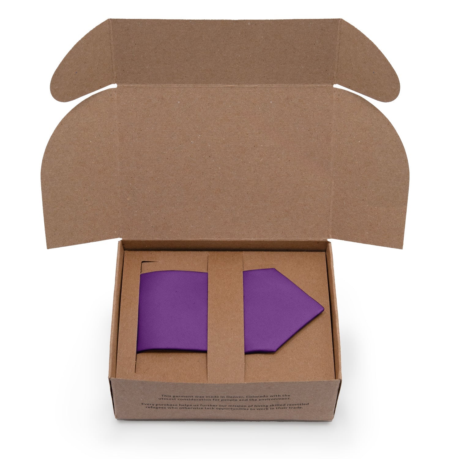 Solid KT Purple Necktie - Packaging - Knotty Tie Co.
