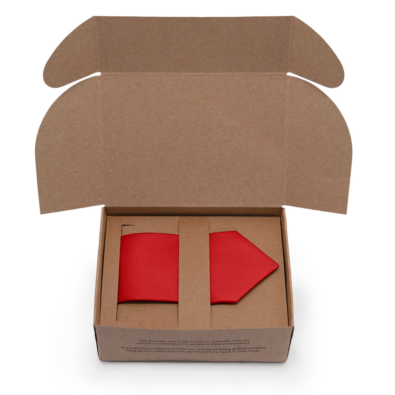 Solid KT Red Necktie - Packaging - Knotty Tie Co.