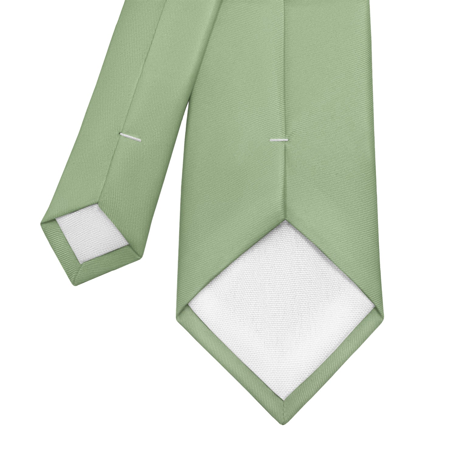 Solid KT Sage Green Necktie - Tipping - Knotty Tie Co.