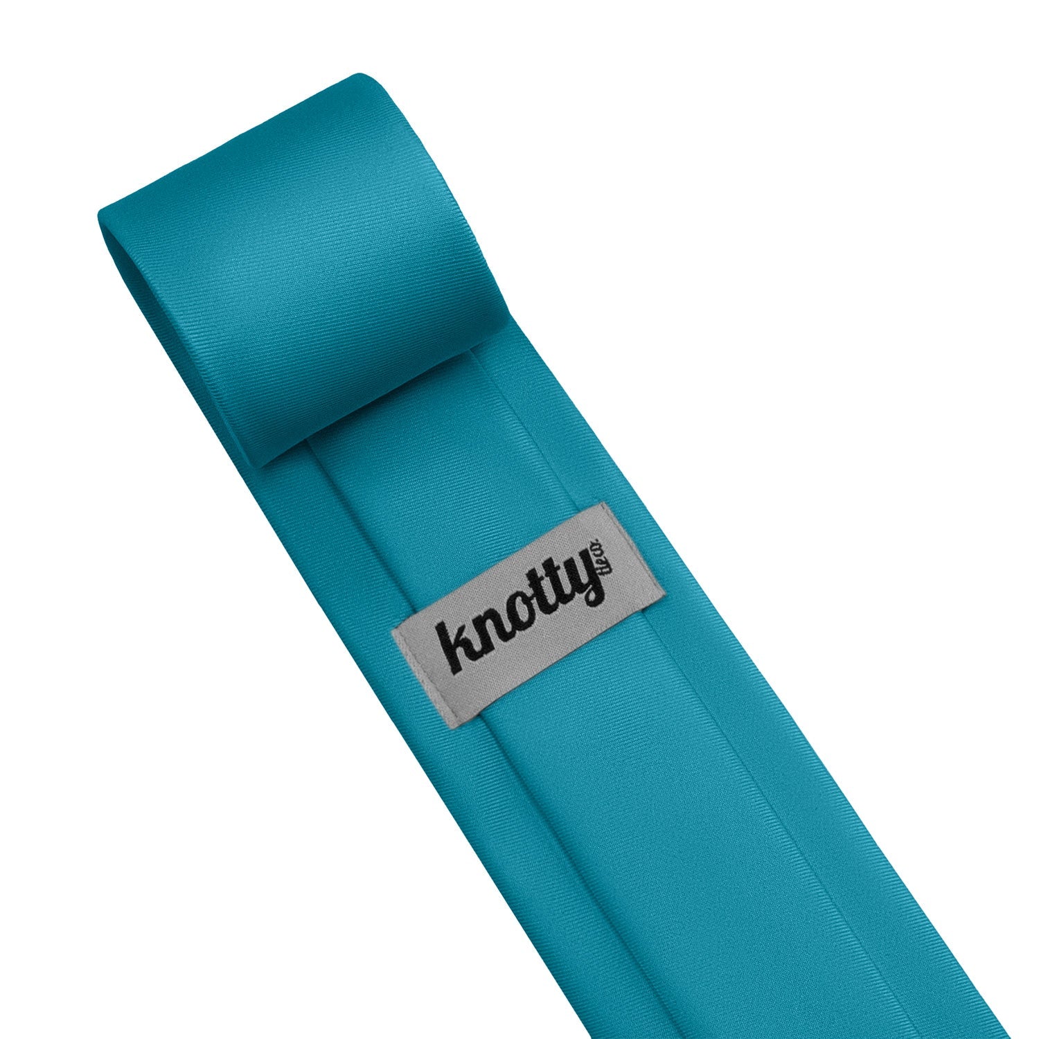 Solid KT Teal Necktie - Tag - Knotty Tie Co.