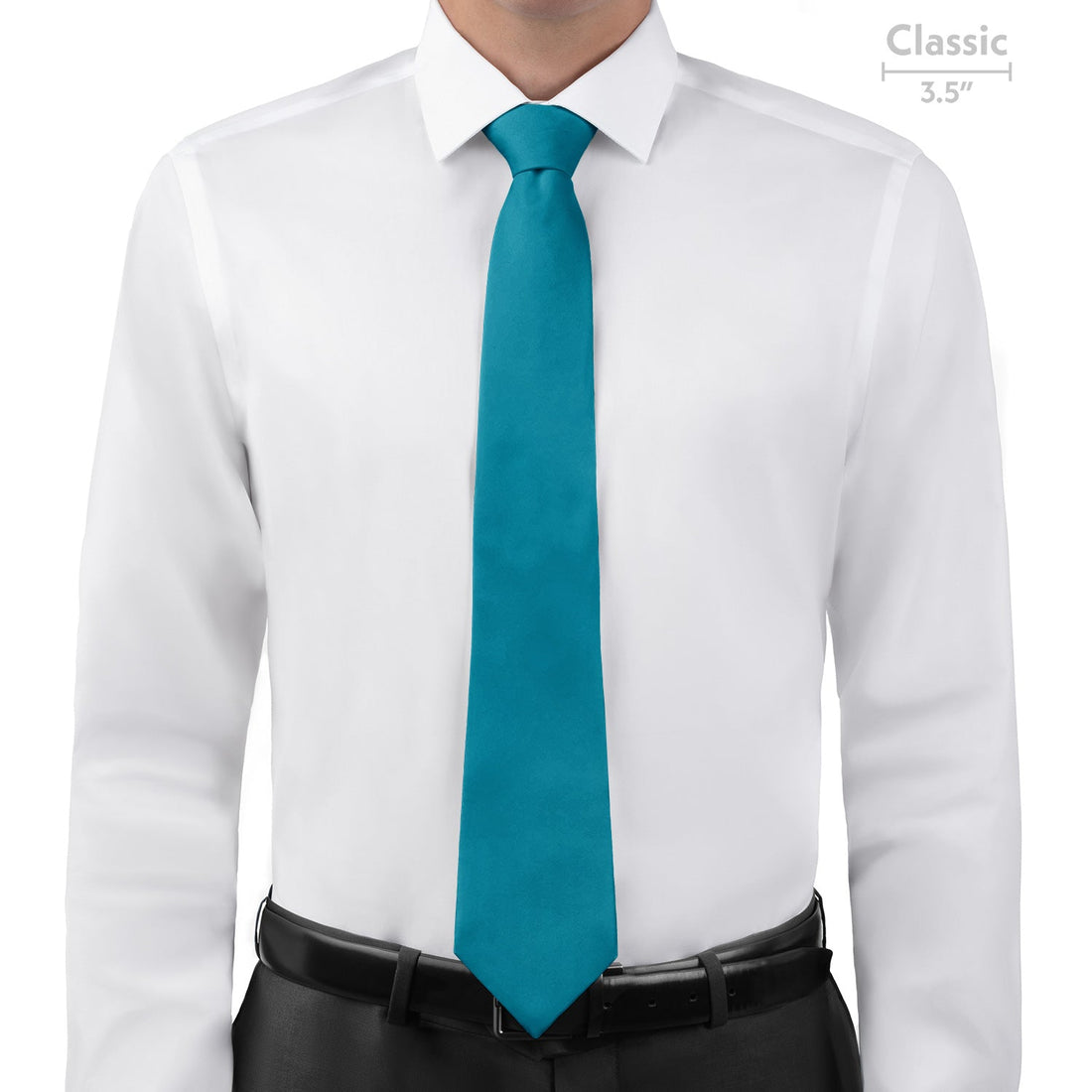Solid KT Teal Necktie - Classic - Knotty Tie Co.
