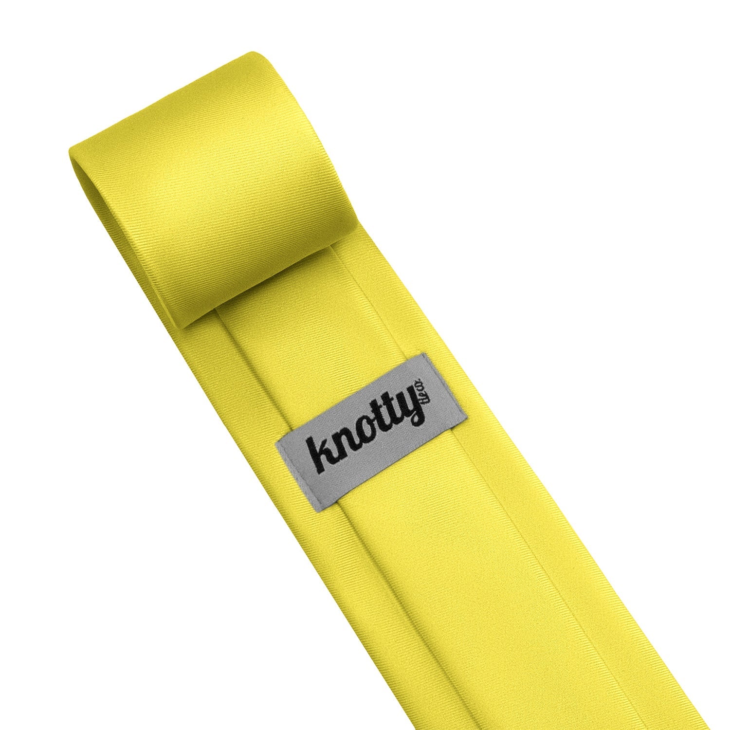 Solid KT Yellow Necktie - Tag - Knotty Tie Co.