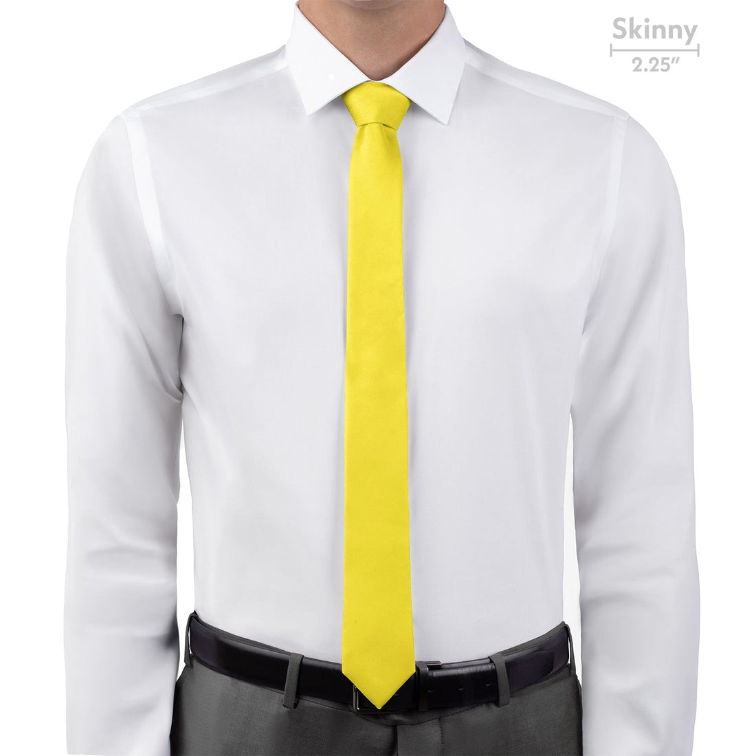 Solid KT Yellow Necktie - Skinny - Knotty Tie Co.