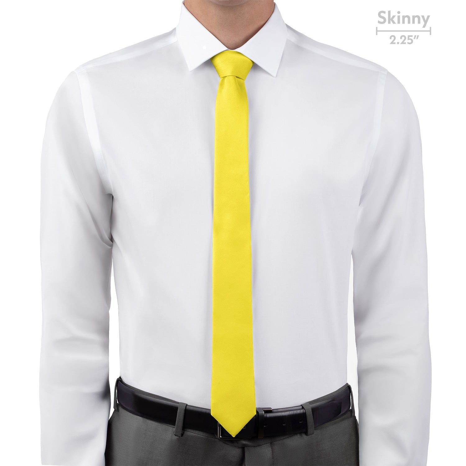 Solid KT Yellow Necktie - Skinny - Knotty Tie Co.