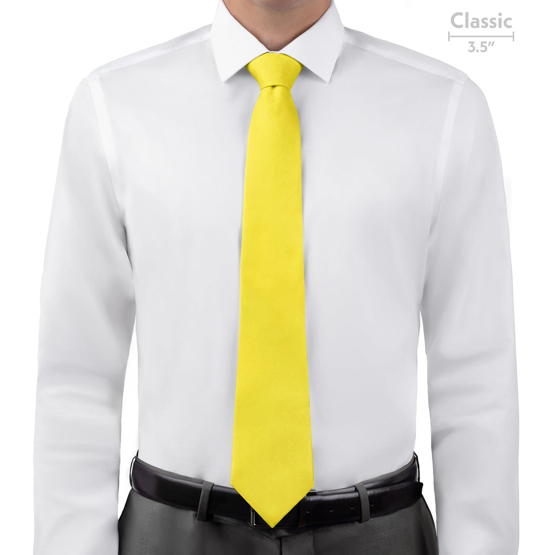 Solid KT Yellow Necktie - Classic - Knotty Tie Co.