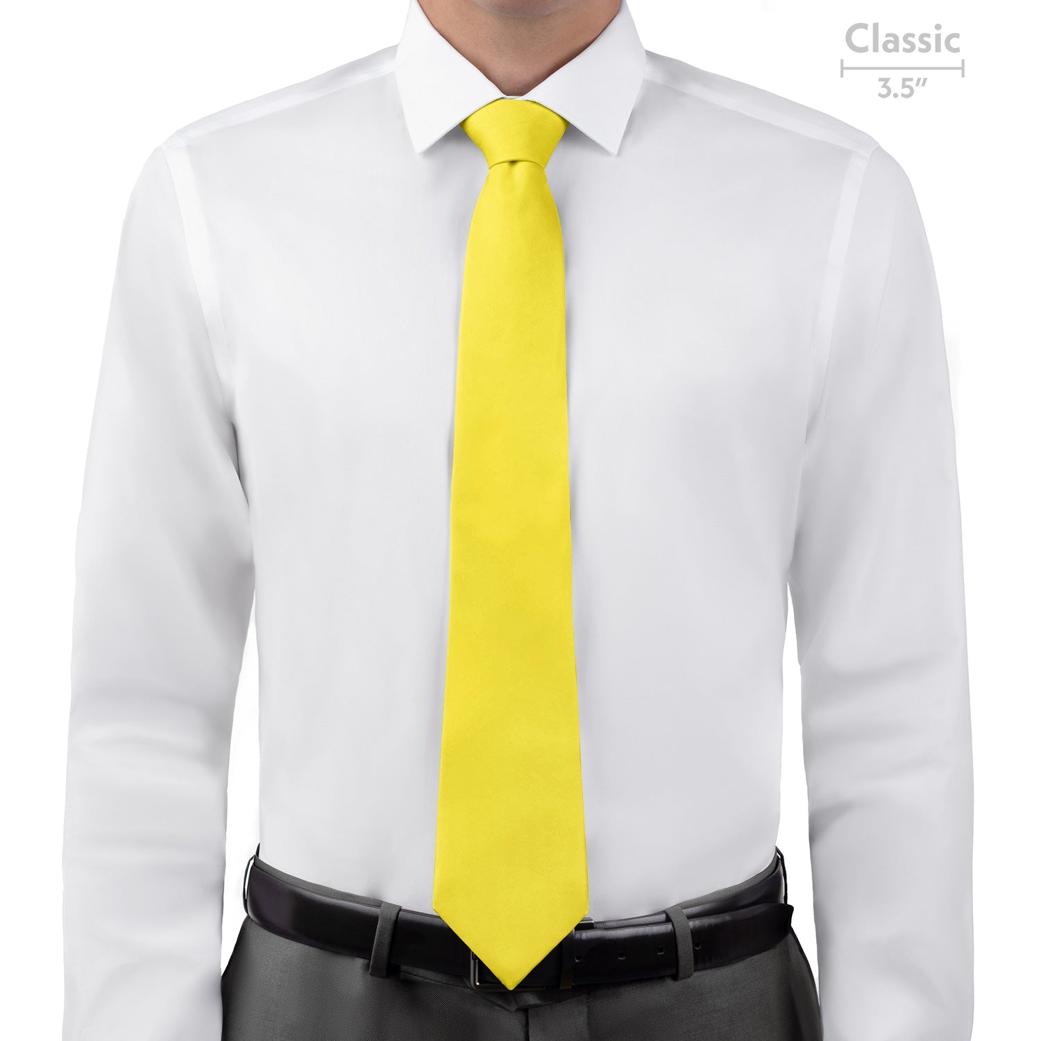 Solid KT Yellow Necktie - Classic - Knotty Tie Co.