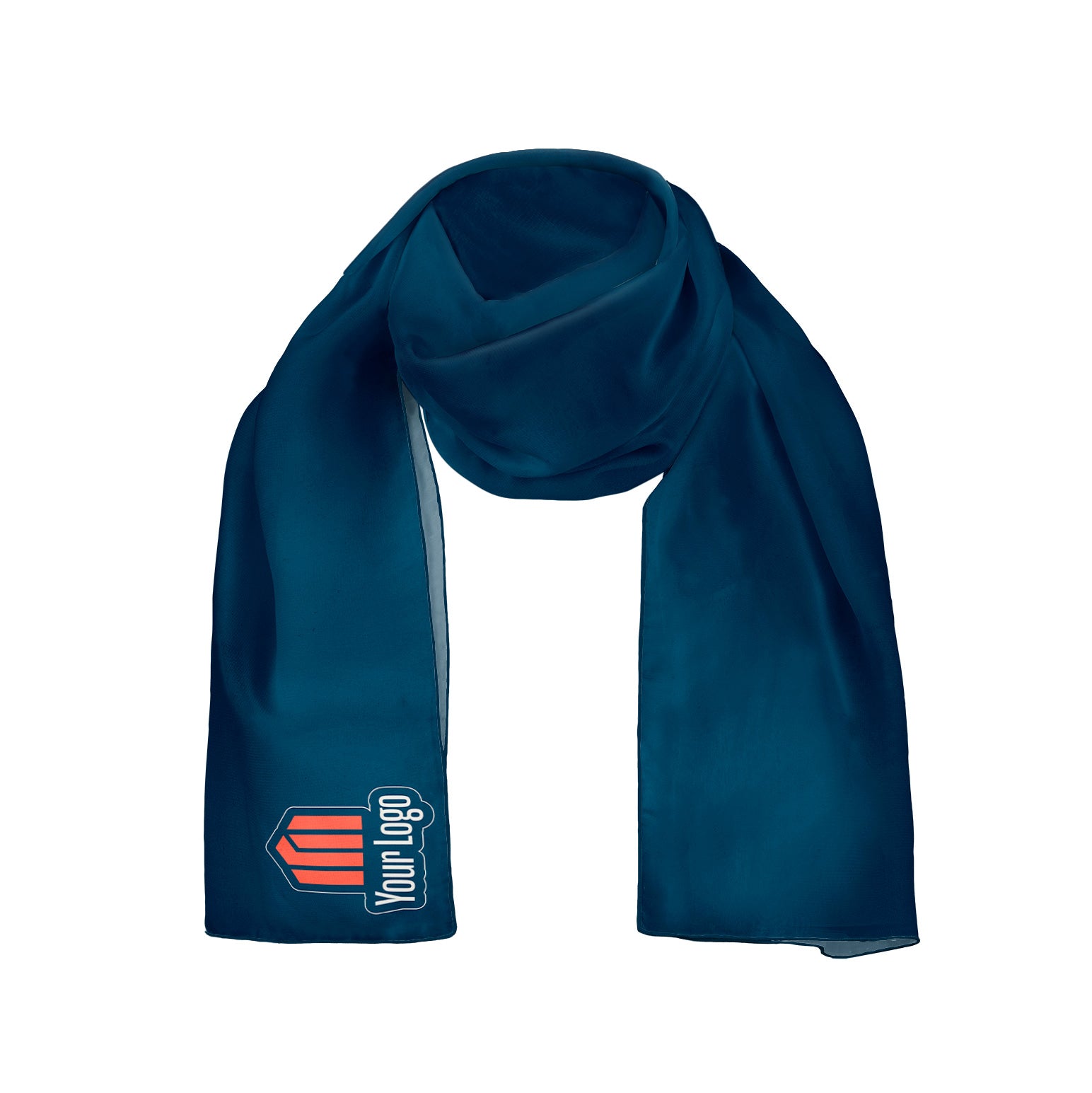 Solid 1 54 x 12 Rectangle Chiffon Logo Scarf - Knotty Tie Co.