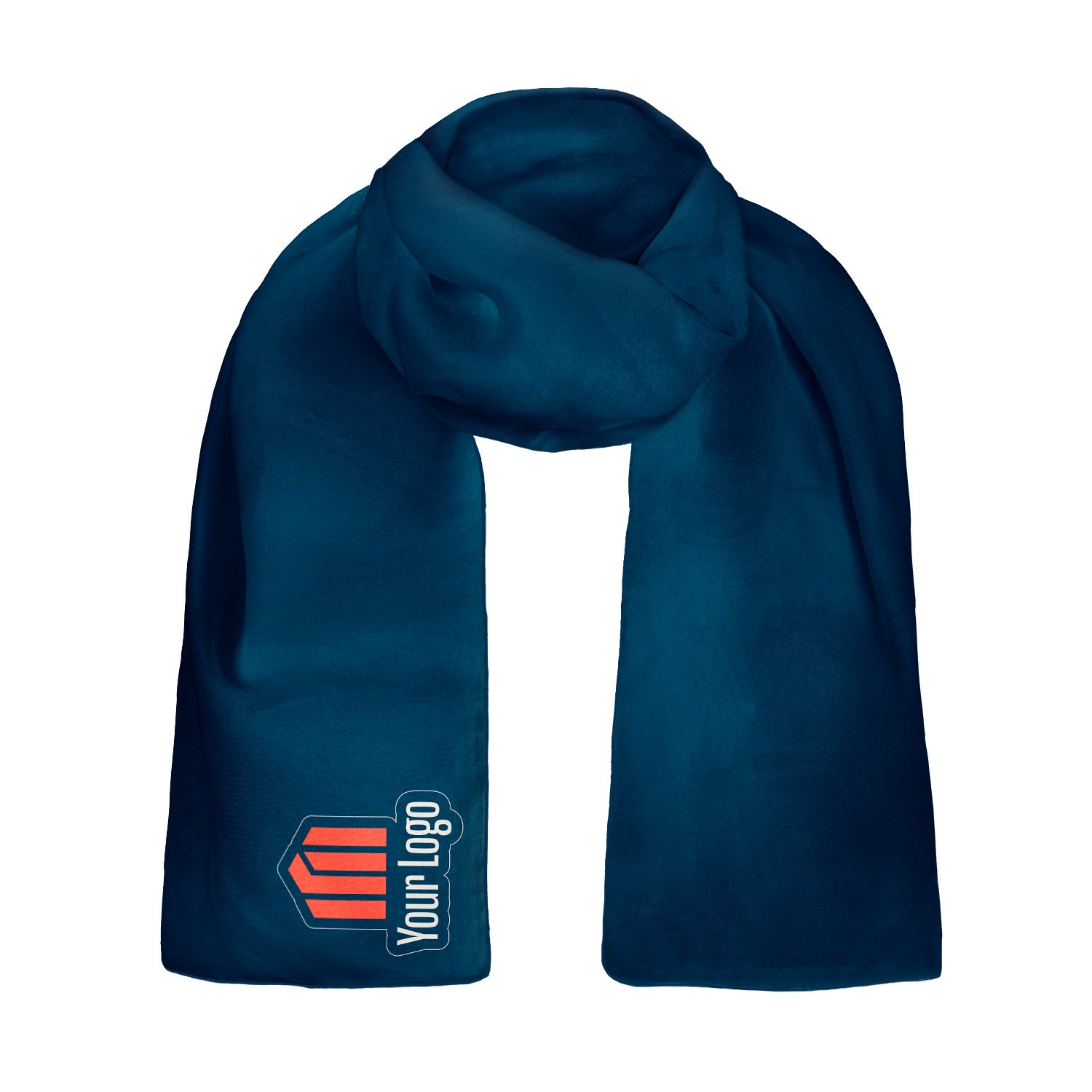 Solid 1 60 x 18 Rectangle Chiffon Logo Scarf - Knotty Tie Co.