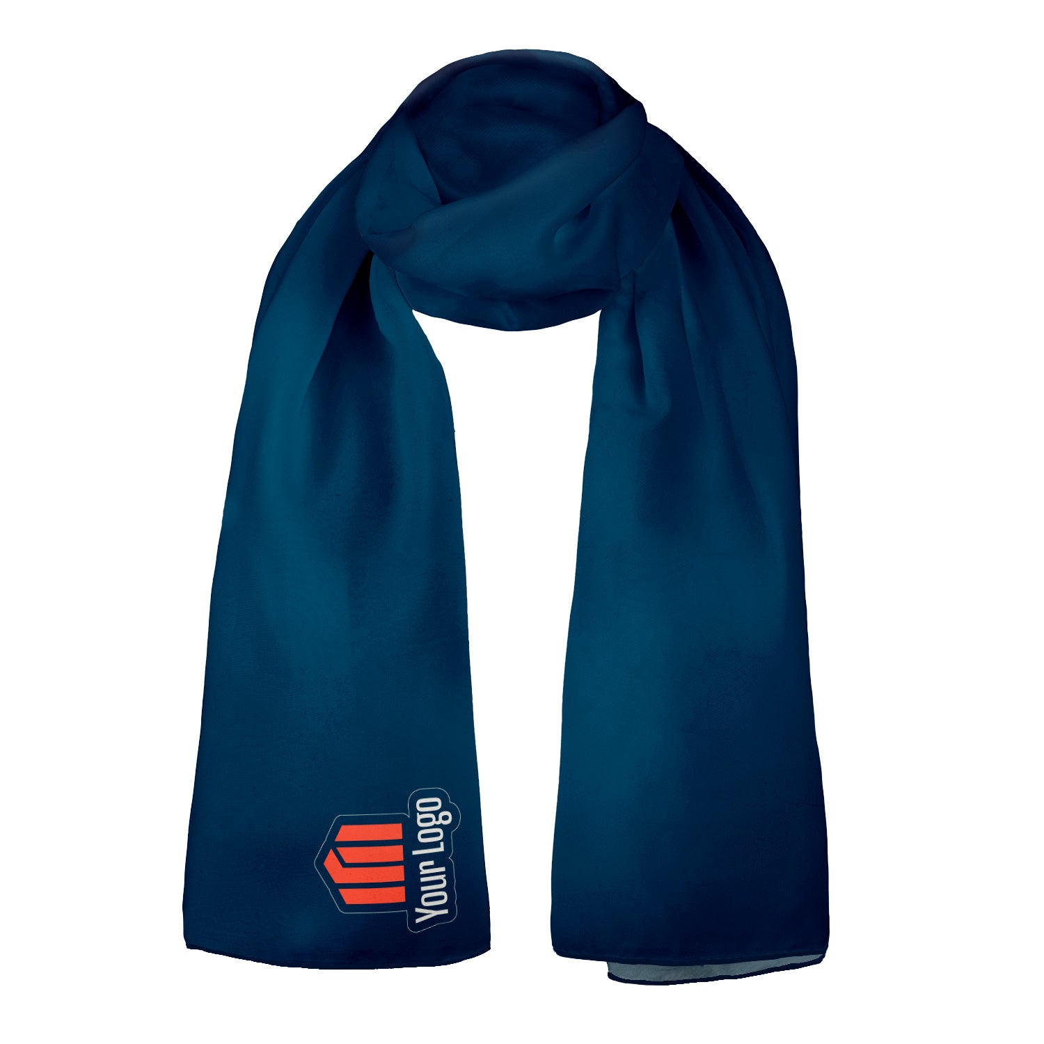 Solid 1 72 x 24 Rectangle Chiffon Logo Scarf - Knotty Tie Co.
