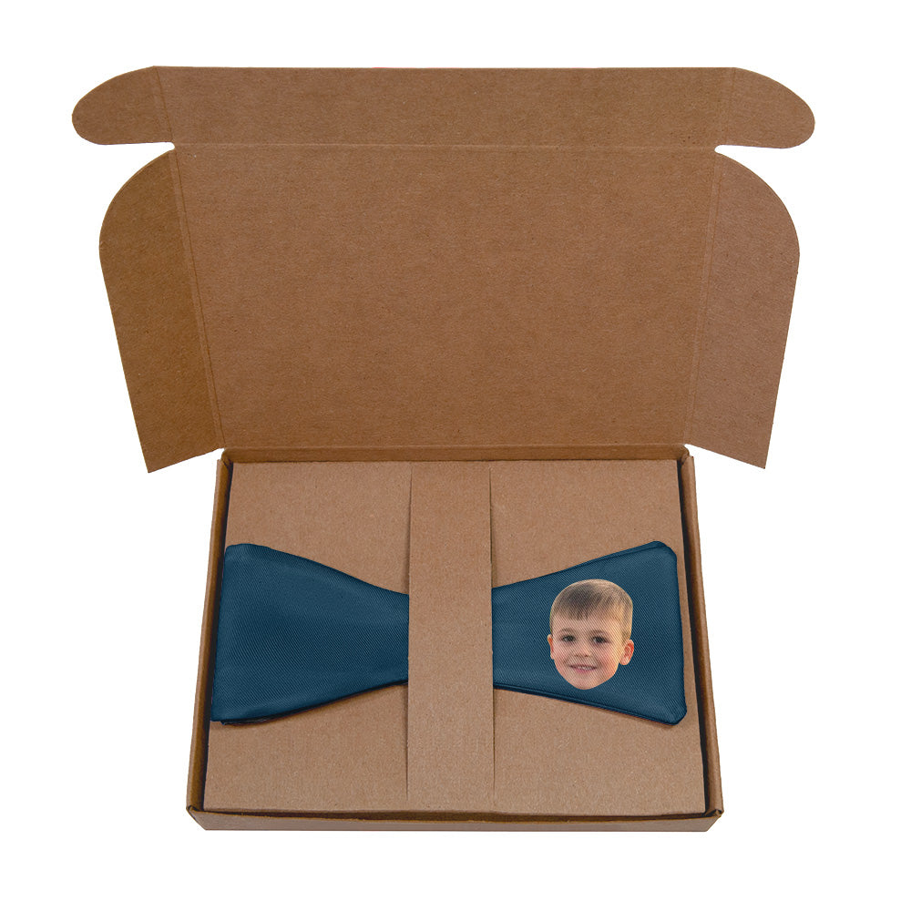 Solid 1 Photo Bow Tie - Kraft Gift Box Packaging - Knotty Tie Co.