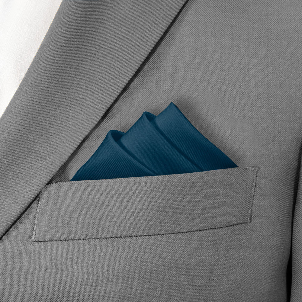 Solid 1 Photo Pocket Square - Stairs Fold - Knotty Tie Co.