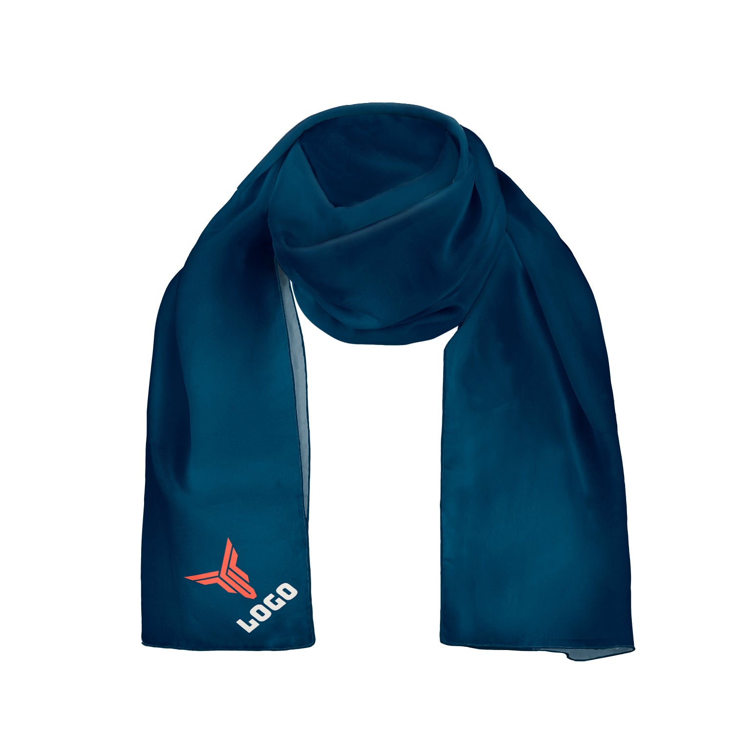 Solid 3 54 x 12 Rectangle Chiffon Logo Scarf - Knotty Tie Co.