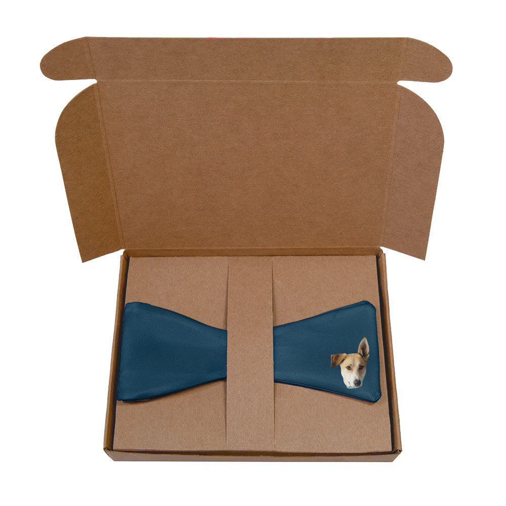 Solid 3 Photo Bow Tie - Kraft Gift Box Packaging - Knotty Tie Co.