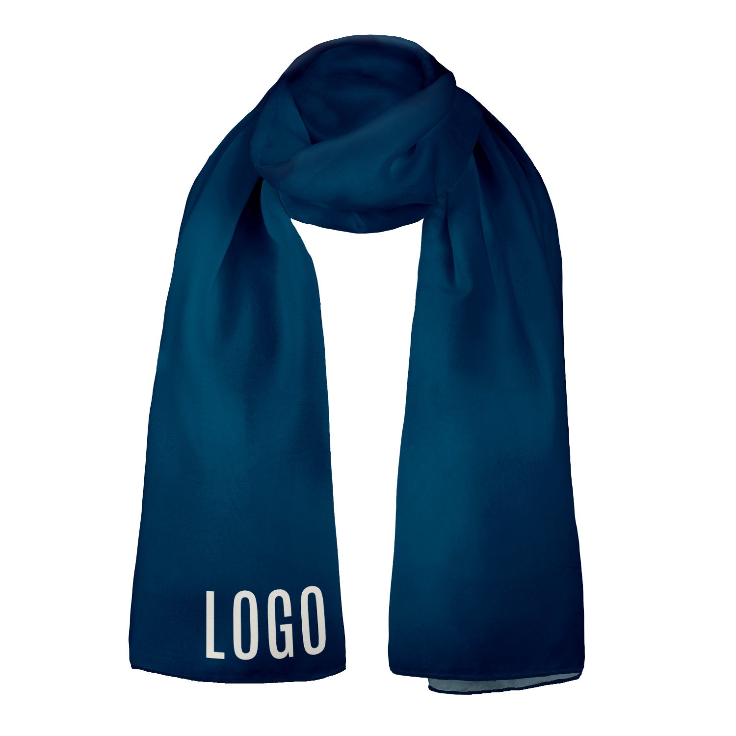 Solid 4 72 x 24 Rectangle Chiffon Logo Scarf - Knotty Tie Co.