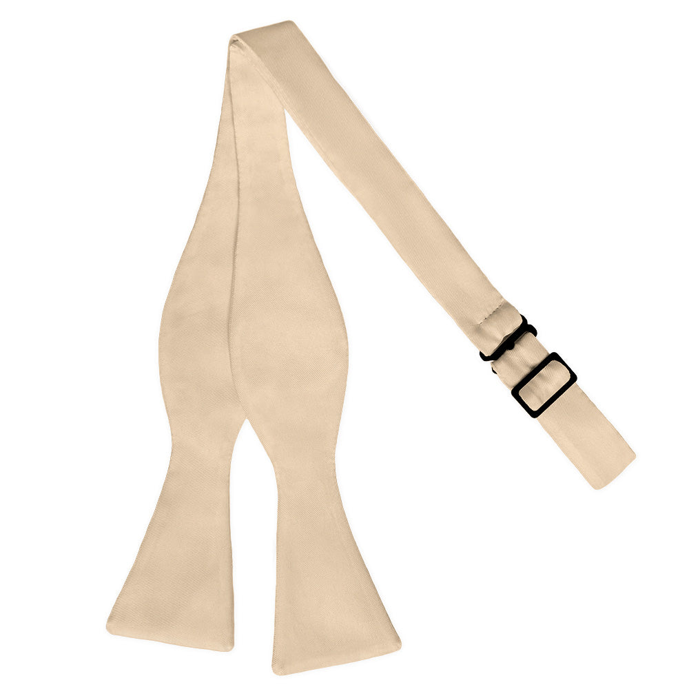 Solid KT Beige Bow Tie - Self Tie Flat - Knotty Tie Co.