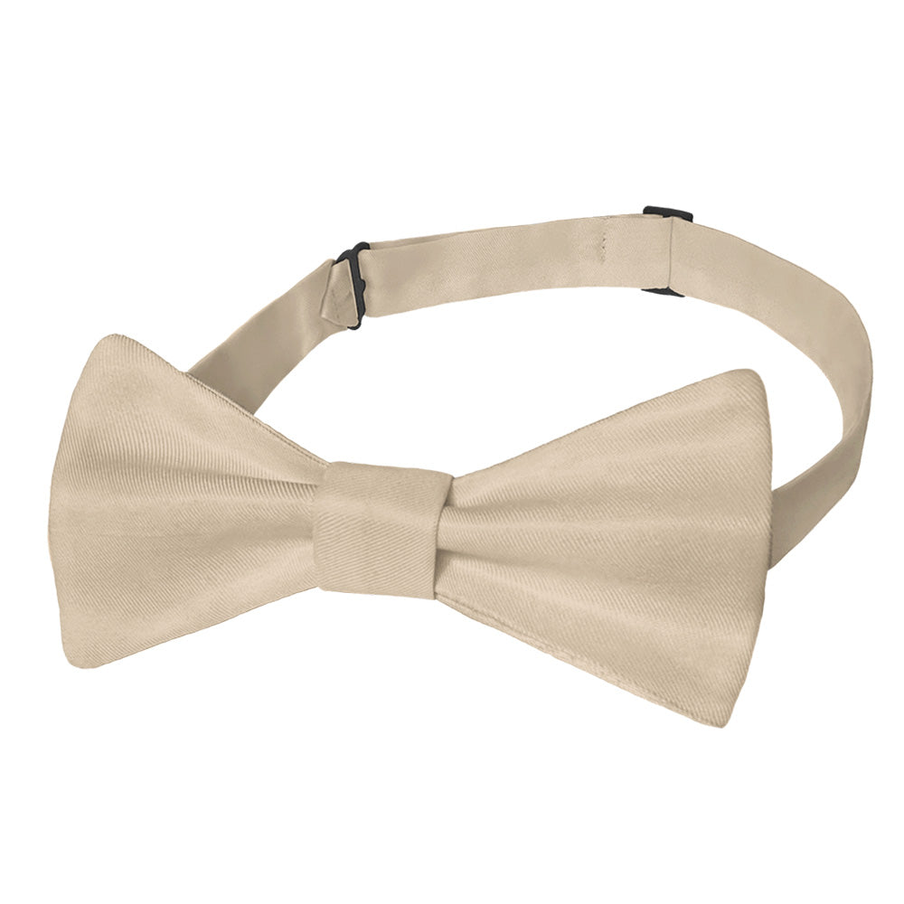 Solid KT Beige Bow Tie - Pre-Tied Bow Tie - Knotty Tie Co.