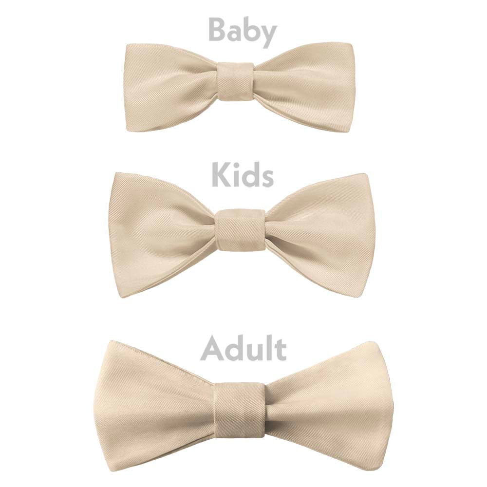 Solid KT Beige Bow Tie - Bow Sizes - Knotty Tie Co.