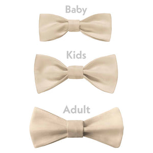Solid KT Beige Bow Tie - Bow Sizes - Knotty Tie Co.
