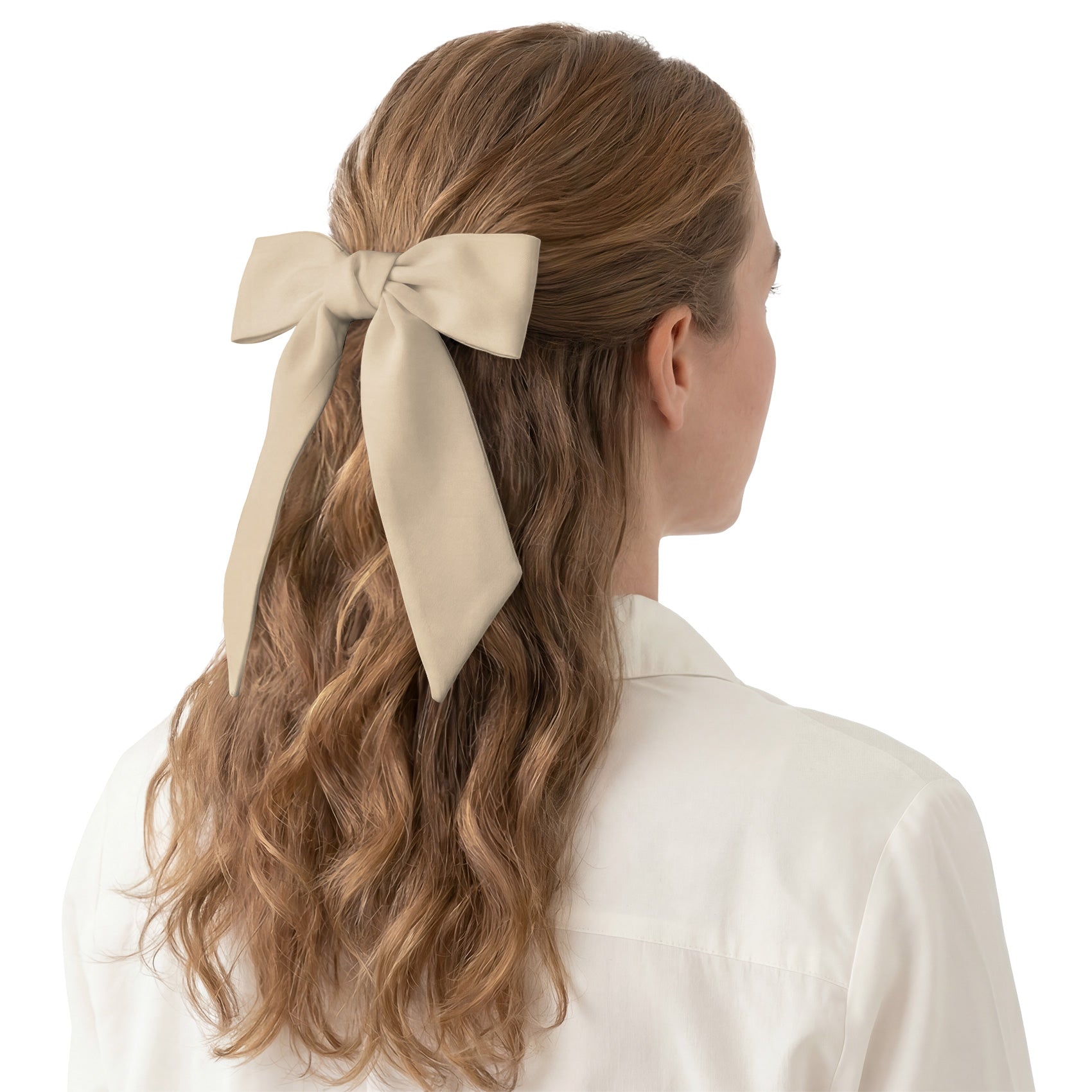Solid KT Beige Hair Scarf - Hair Scarf - Knotty Tie Co.