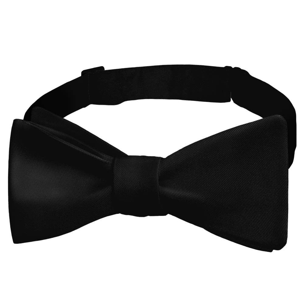 Solid KT Black Bow Tie - Self Tie Bow Tie - Knotty Tie Co.
