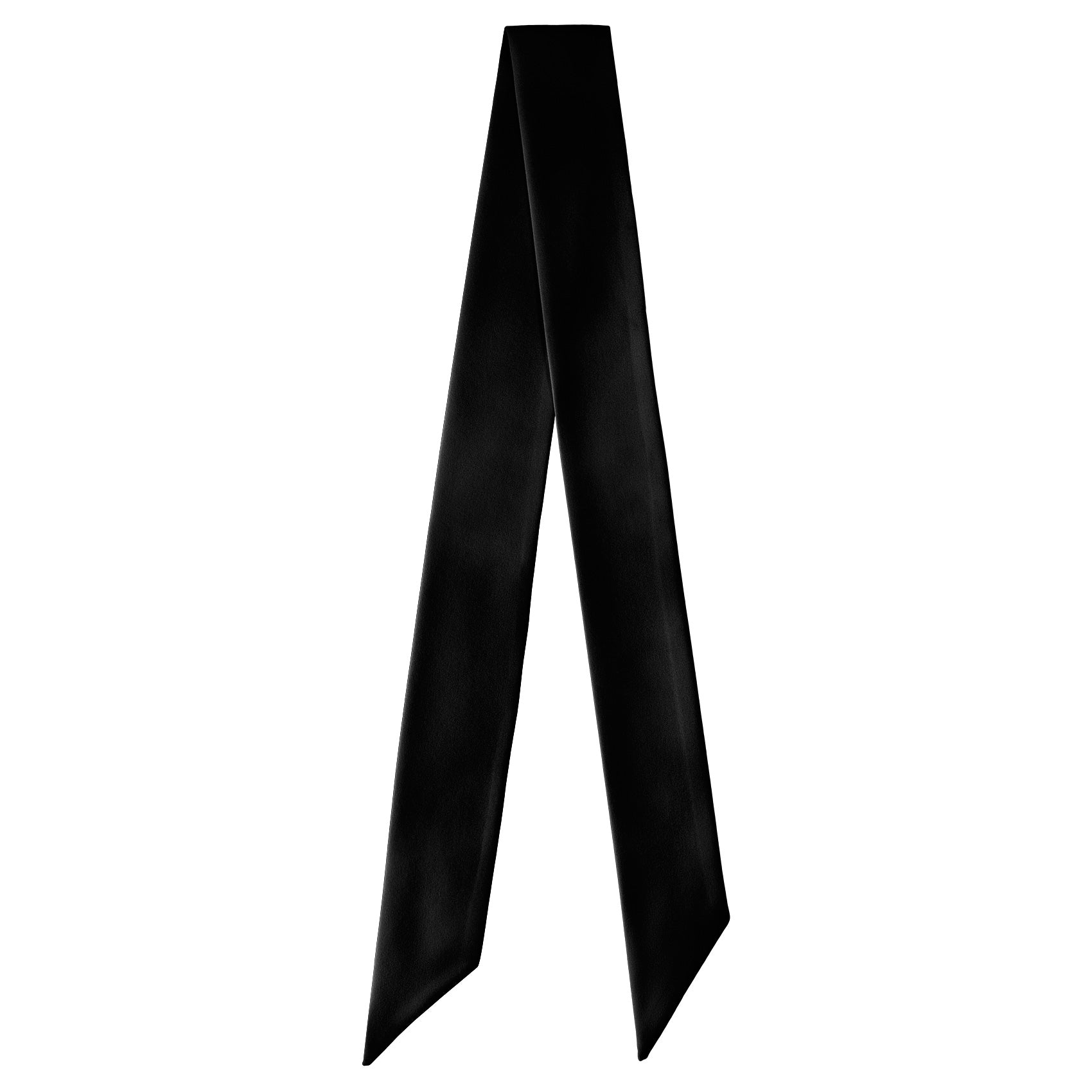 Solid KT Black Hair Scarf - Full View of Hair Scarf - Knotty Tie Co.