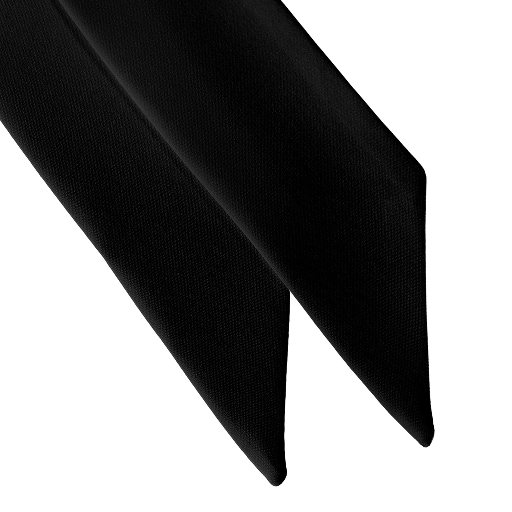Solid KT Black Hair Scarf - Scarf Tapered Ends - Knotty Tie Co.