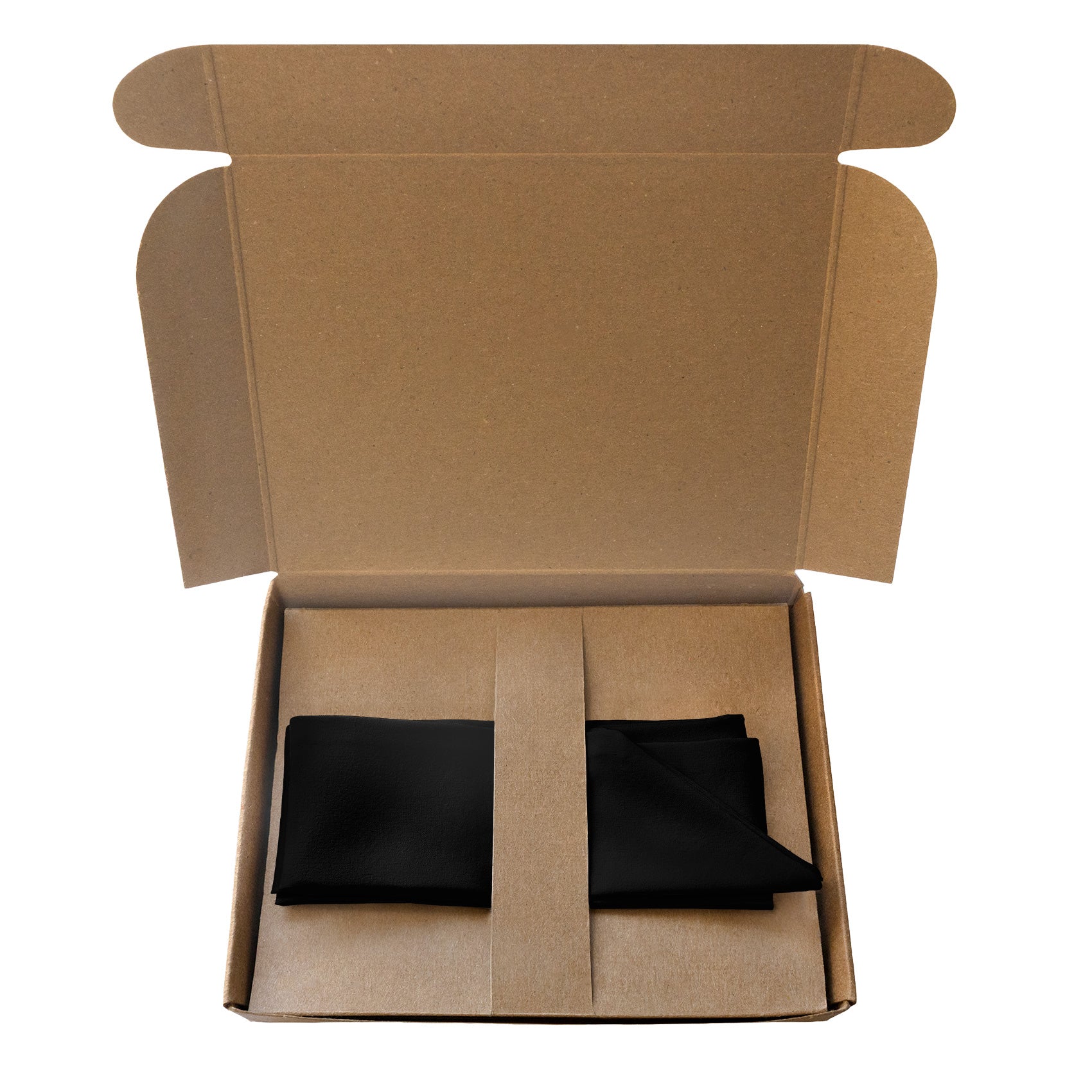 Solid KT Black Hair Scarf - Packaging - Knotty Tie Co.