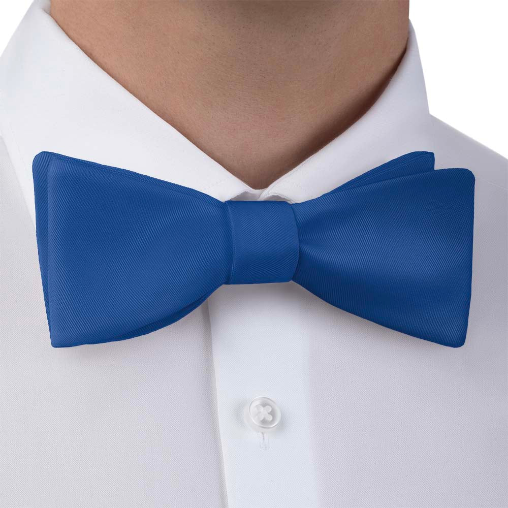 Solid KT Blue Bow Tie - Bow Tie with Dress Shirt - Knotty Tie Co.