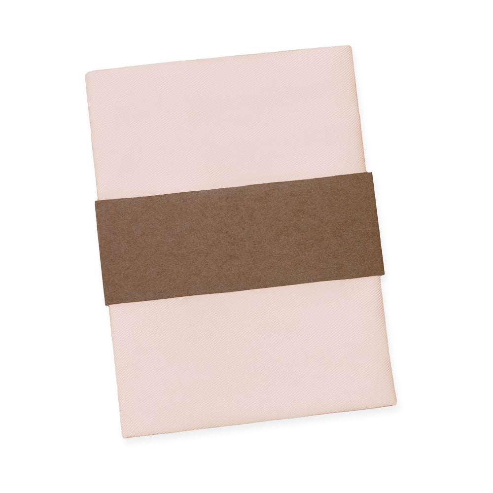 Solid KT Blush Pink Pocket Square - Packaging - Knotty Tie Co.