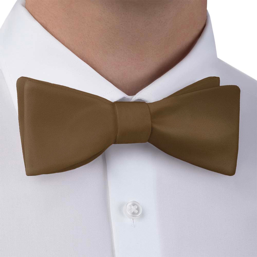 Solid KT Brown Bow Tie - Bow Tie with Dress Shirt - Knotty Tie Co.