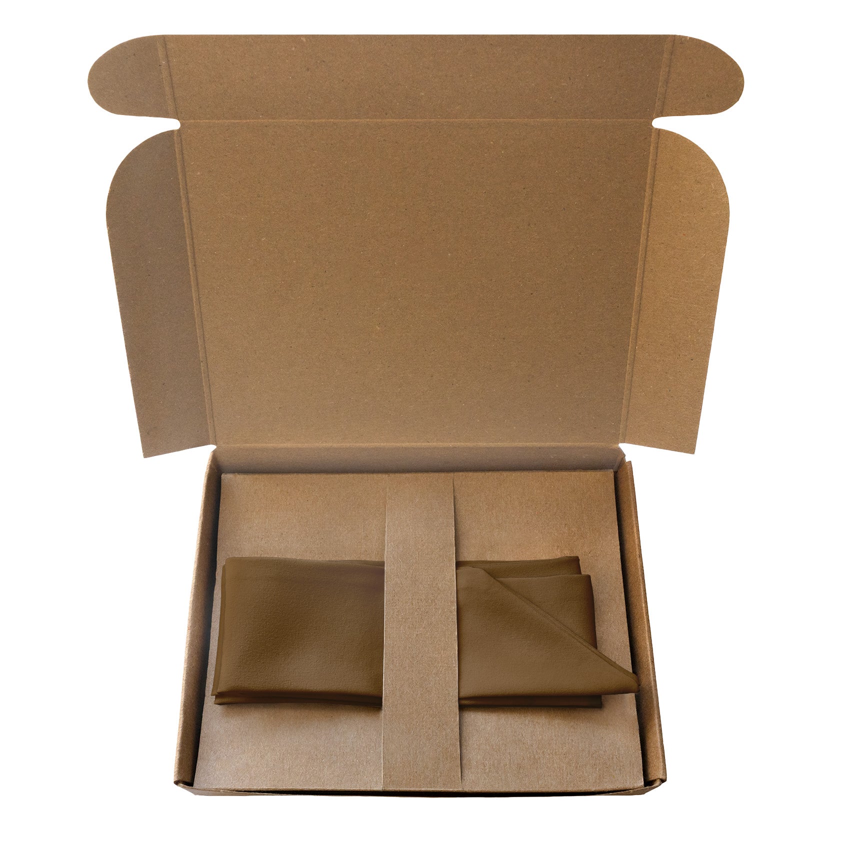 Solid KT Brown Hair Scarf - Packaging - Knotty Tie Co.