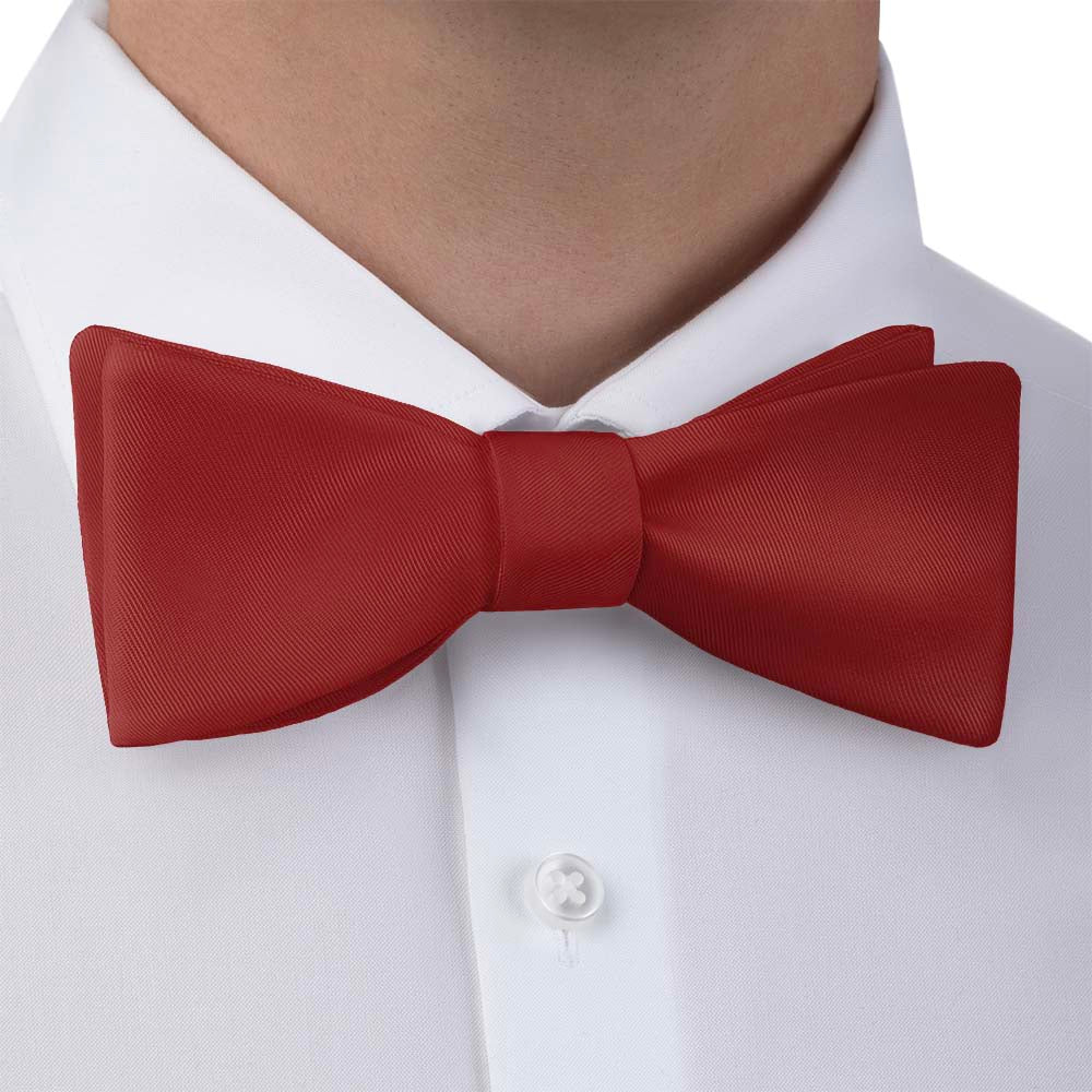 Solid KT Burgundy Bow Tie - Bow Tie with Dress Shirt - Knotty Tie Co.