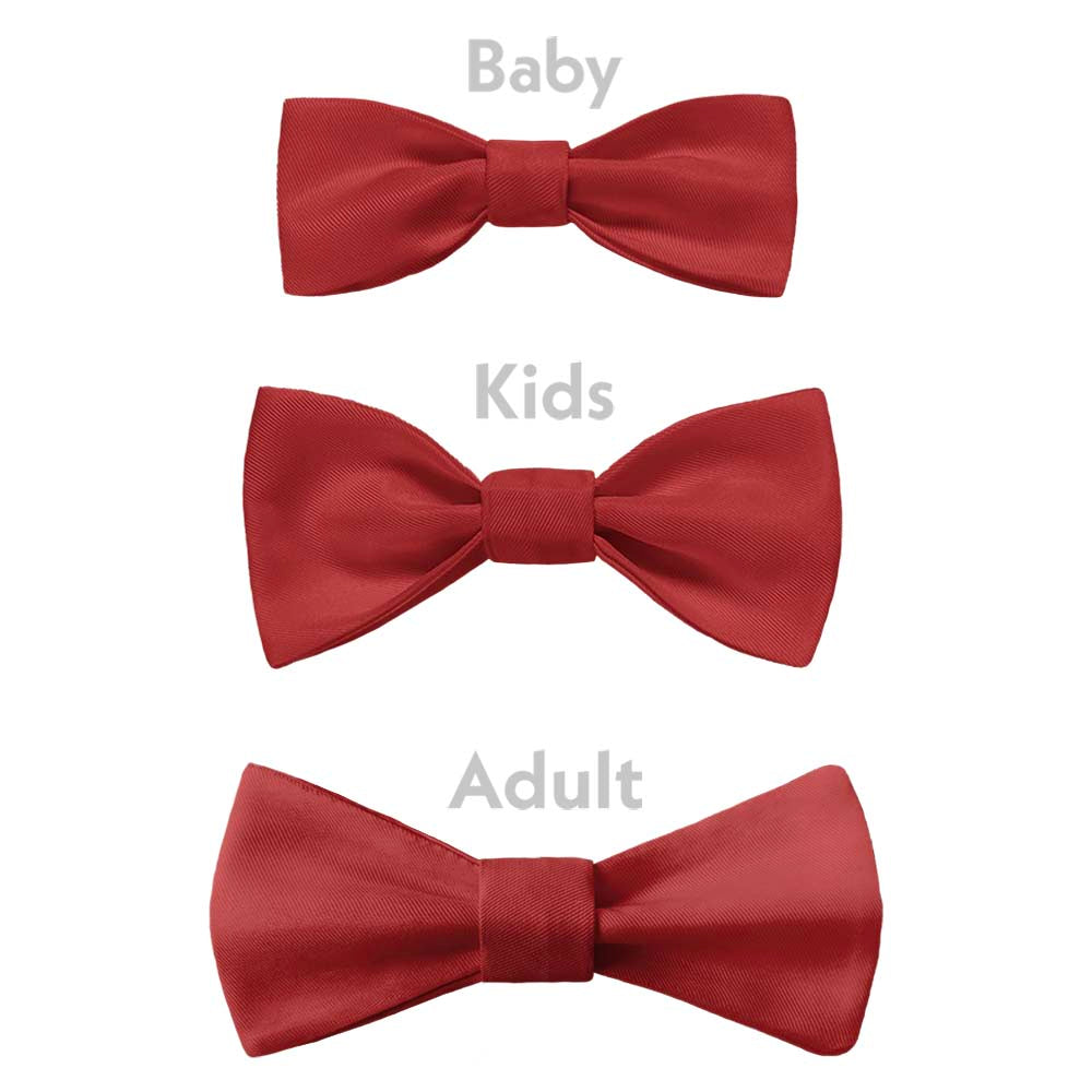 Solid KT Burgundy Bow Tie - Bow Sizes - Knotty Tie Co.