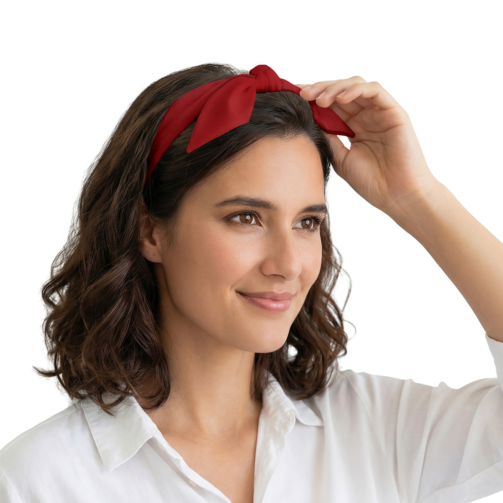 Solid KT Burgundy Hair Scarf - Scarves for Women - Knotty Tie Co.