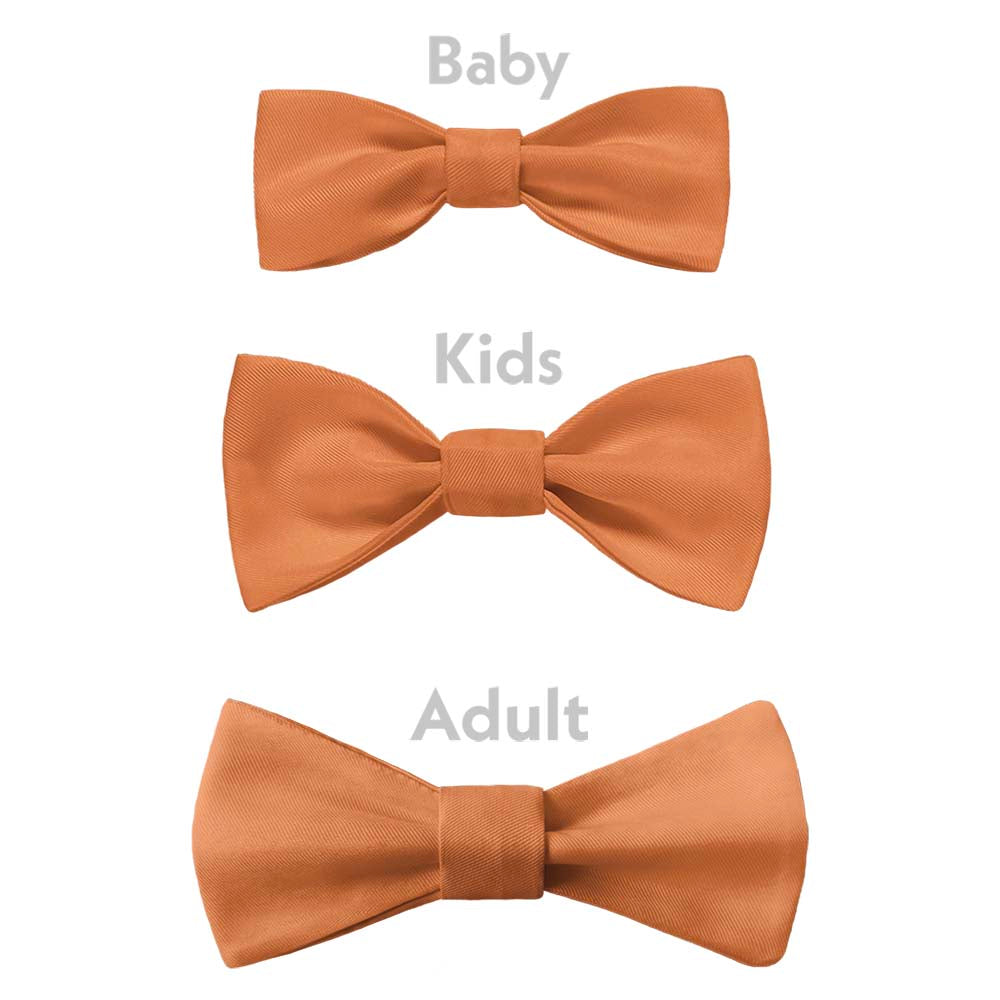 Solid KT Burnt Orange Bow Tie - Bow Sizes - Knotty Tie Co.