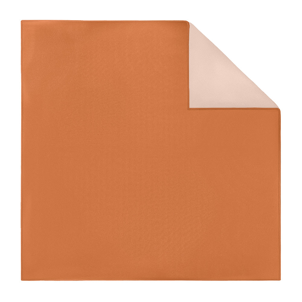 Solid KT Burnt Orange Pocket Square - Printed - Knotty Tie Co.