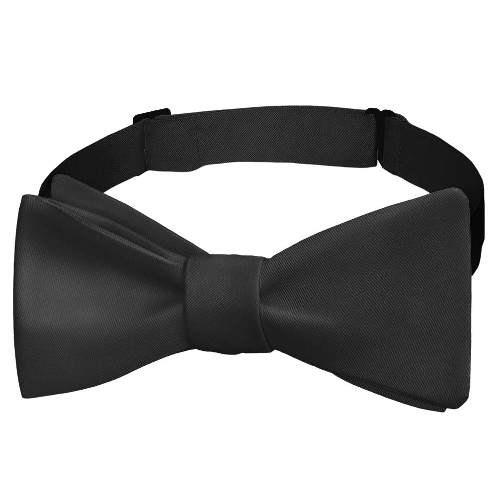 Solid KT Charcoal Bow Tie - Self Tie Bow Tie - Knotty Tie Co.