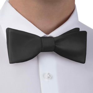 Solid KT Charcoal Bow Tie - Bow Tie with Dress Shirt - Knotty Tie Co.