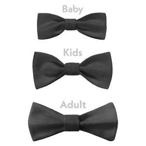 Solid KT Charcoal Bow Tie - Bow Sizes - Knotty Tie Co.